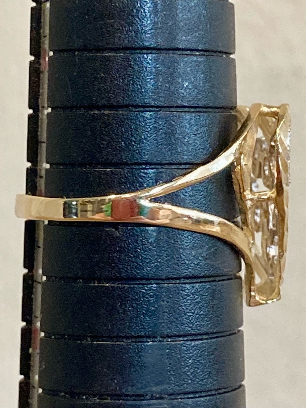 14K Gold Heart Ring “I Love You” White and Yellow Gold Size 9 - Picture 6 of 17